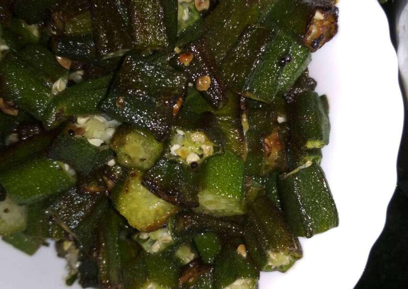 Lady's finger stir fry