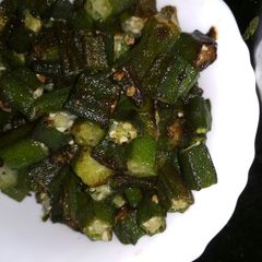 A picture of Lady's finger stir fry.