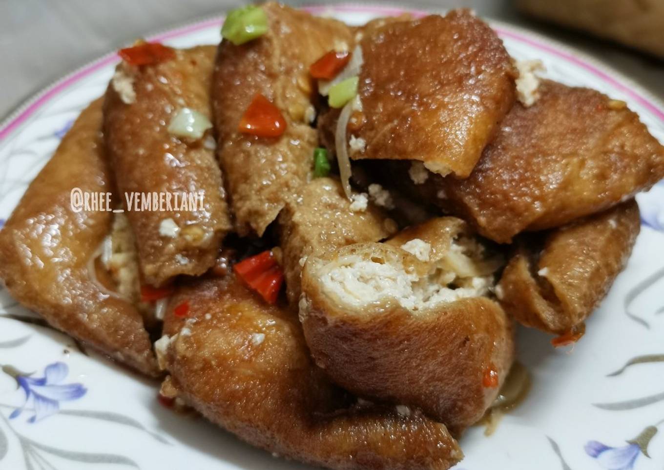 Tumis Tahu Kopong (Tahu Kulit)