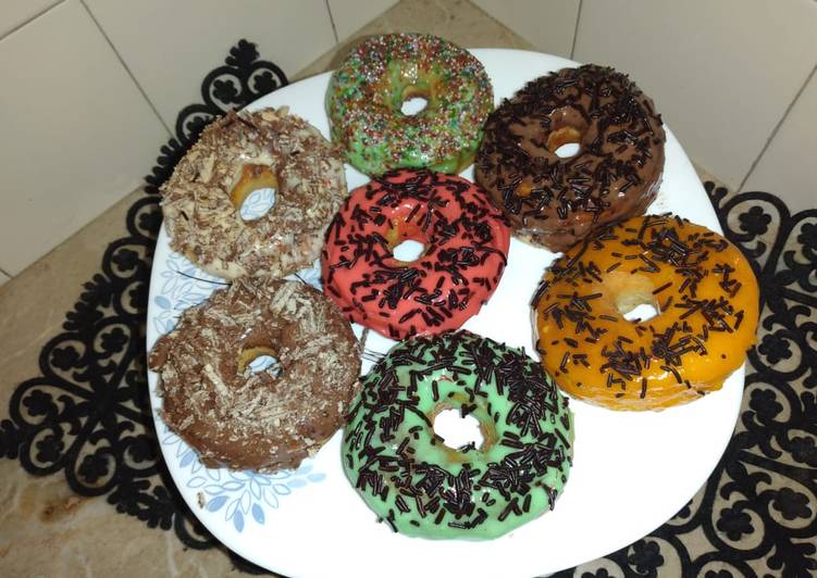 Simple Way to Prepare Super Quick Homemade Colorful bake donut