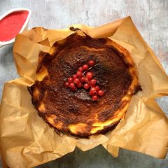 Burnt Basque cheesecake A picture of Burnt Basque cheesecake.