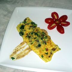 A picture of Onion-Coriander Omelette.