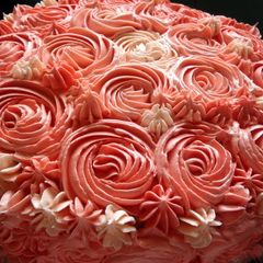 A picture of Swiss meringue buttercream.
