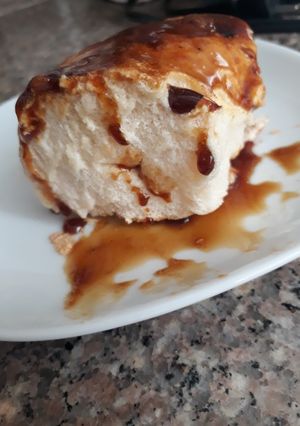 Una foto de Torta de merengue y caramelo