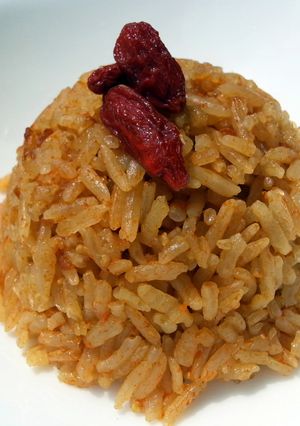 A picture of Goji Berries Vegan Rice.