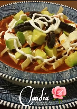 Una foto de Sopa Azteca o de tortilla🌹