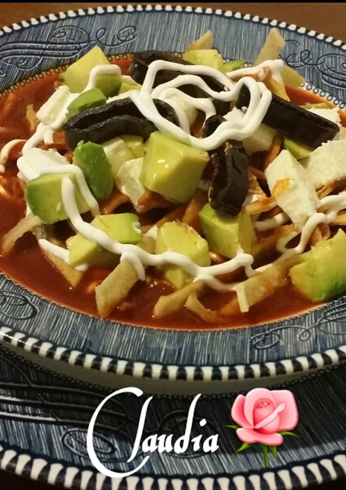 Una foto de Sopa Azteca o de tortilla🌹