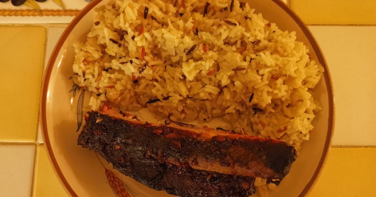 Pork Ribs With Pilaf Rice Recipe By Goldriever