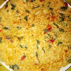 A picture of Indomie pizza.