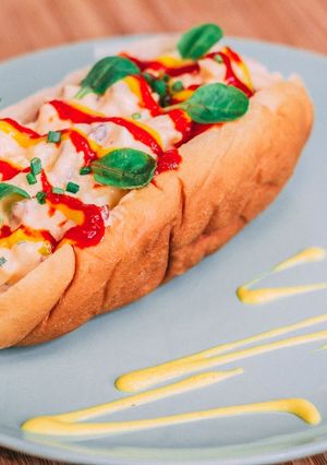 Una foto de Egg salad - Panecillo extremo