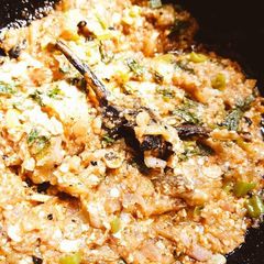 A picture of Baingan ka bharta.