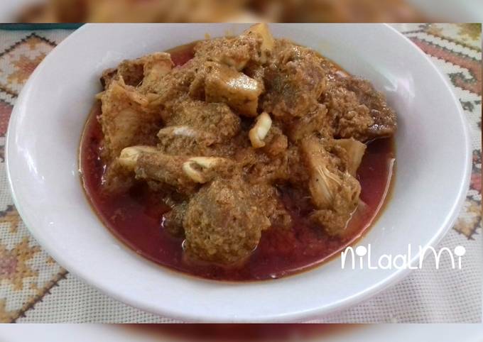 Cara Memasak Gulai Daging campur Nangka Praktis