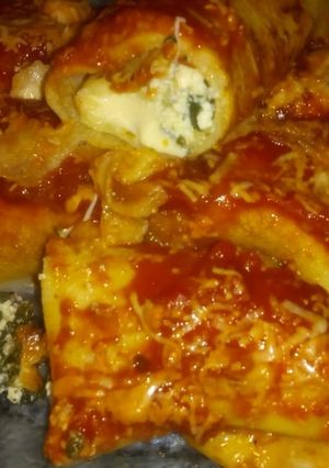 Una foto de Canelones de verdura y ricota