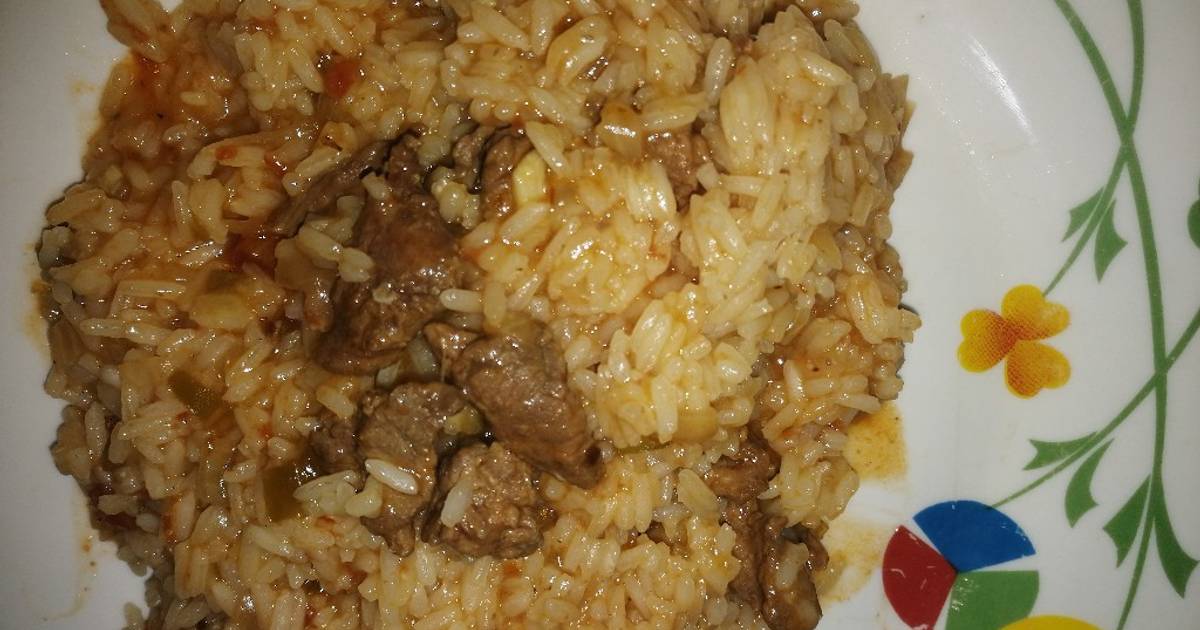 Guiso De Arroz Con Carne😋 Receta De Sheyla💙- Cookpad