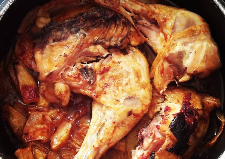 Coscia di pollo al forno con patate