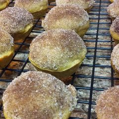 A picture of Cinnamon Sugar Mini Pumpkin Muffins.