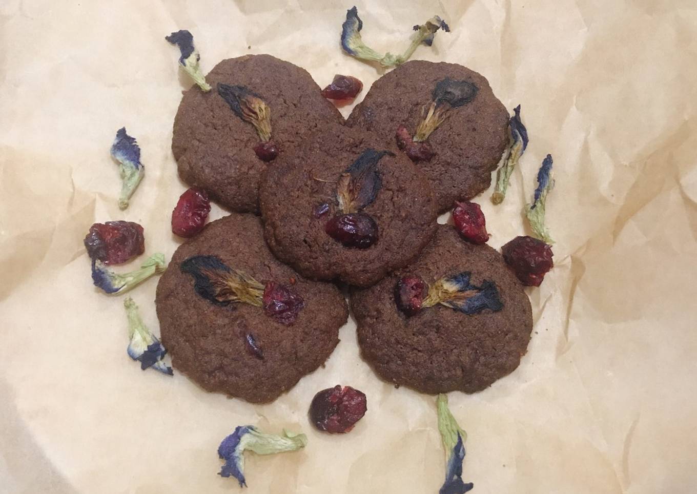15. Cookies Gandum Bunga Telang