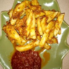 A picture of Crispy fried potato wedges recipe.