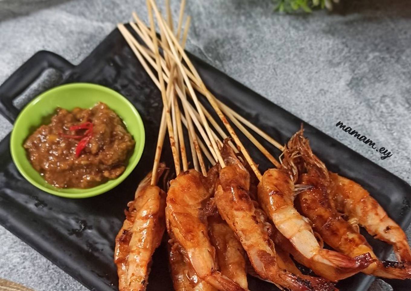 Udang bakar saus madu pedas