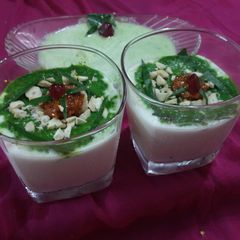 Paan flavoured coconut Ice cream A picture of Paan flavoured coconut Ice cream.