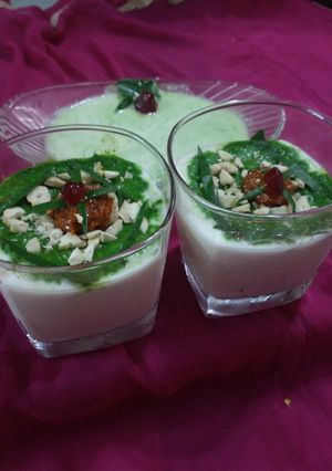 A picture of Paan flavoured coconut Ice cream.