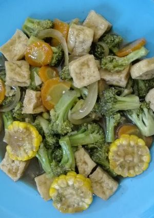 Foto resep Brokoli tahu jagung saus tiram (BT Jeee) 😀✌