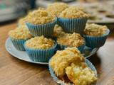 Muffins de manzana con crumble