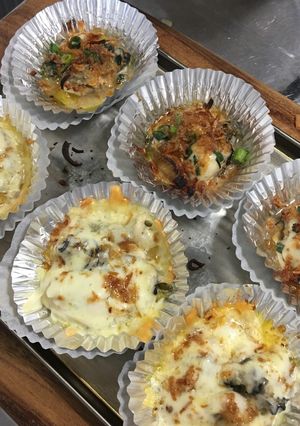 Hình của món Hàu nướng Phô mai & Mỡ hành.