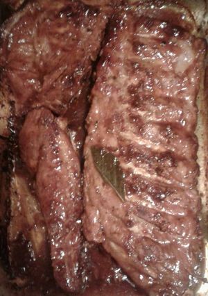Una foto de Costillas de cerdo BBQ