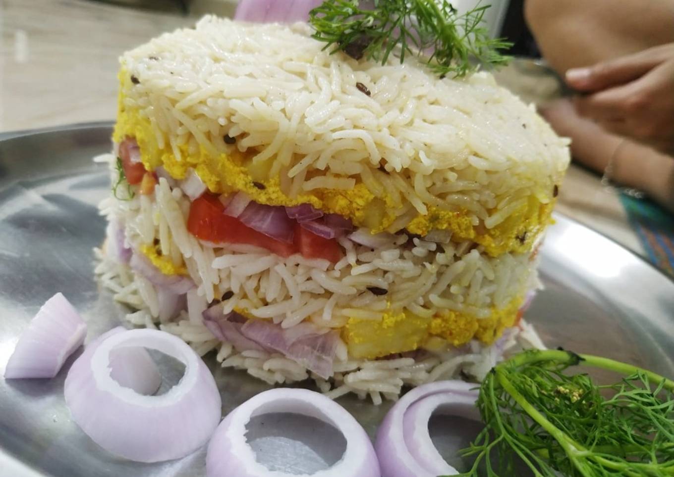 Vegetable Layered Pulao