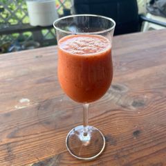 A picture of Watermelon peach smoothie 🍉🍑🍹.