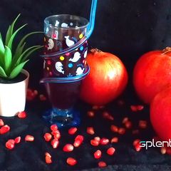 A picture of Pomegranate & Grapes juice 🍒🍇.