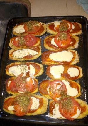 Una foto de Milanesas de berenjena