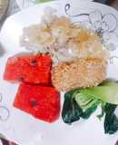 Thịt băm xào nui nơ cho bé