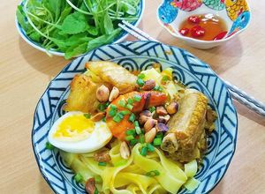 Hình của món Mì Quảng Tôm Thịt.