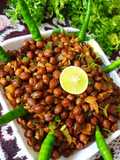 Steam-Fried Wheat and Black Chickpea Masala Ghughri