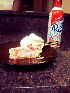 A picture of Strawberry Ice cream Cheesecake.