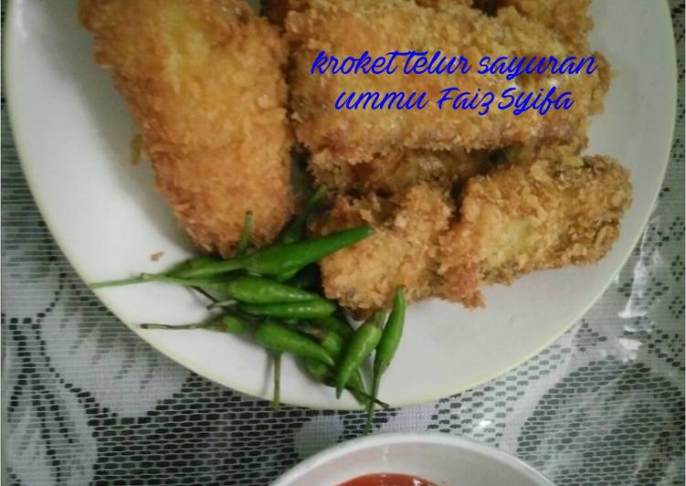 Kroket telur daging sayuran