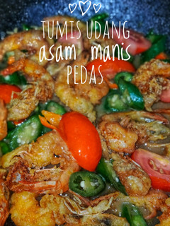 Foto resep Tumis udang asam manis pedas