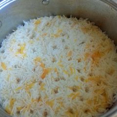 A picture of Carrot Coconut Rice.