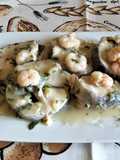 Merluza en Salsa Verde con Gambas