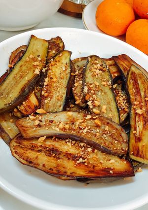 Hình của món Cà tím áp chảo.