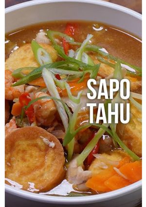 Foto resep Sapo tahu ayam jamur