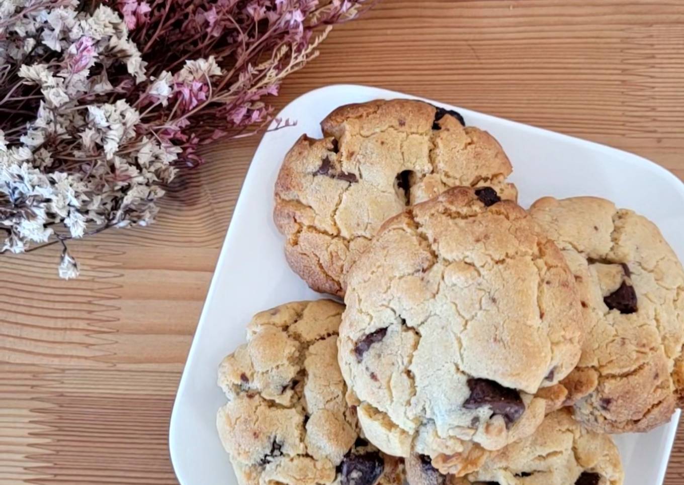 ※ Biscuits / cookies beurre de cacahuète et deux chocolats ※