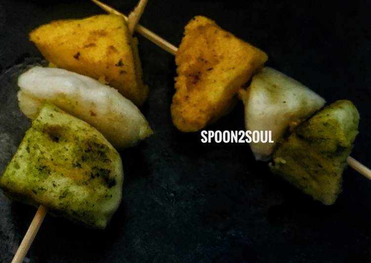 Tricolor Idli Kababs