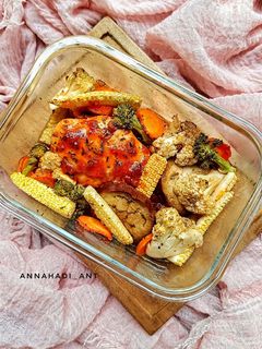 Foto resep Baked Italian Chicken Breast with Roasted Veggies