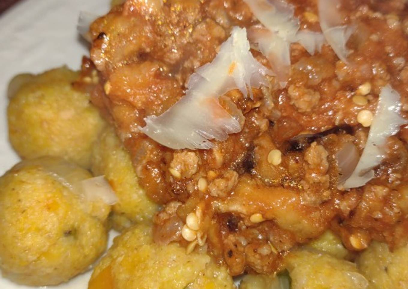 Ñoquis redondos de calabaza y harina integral !