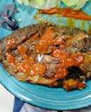 Mojarra frita (con ajo)