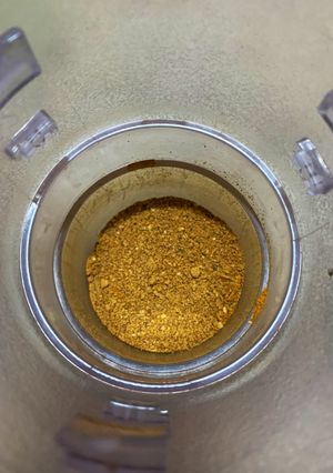 A picture of Sambar powder - store it in jar.