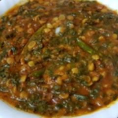 A picture of Dal palak.